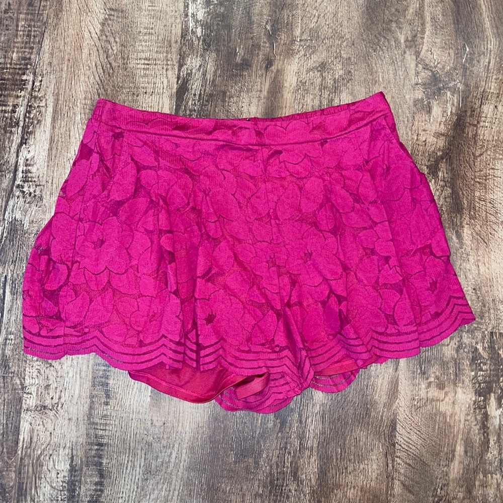 High Waisted Magenta Shorts